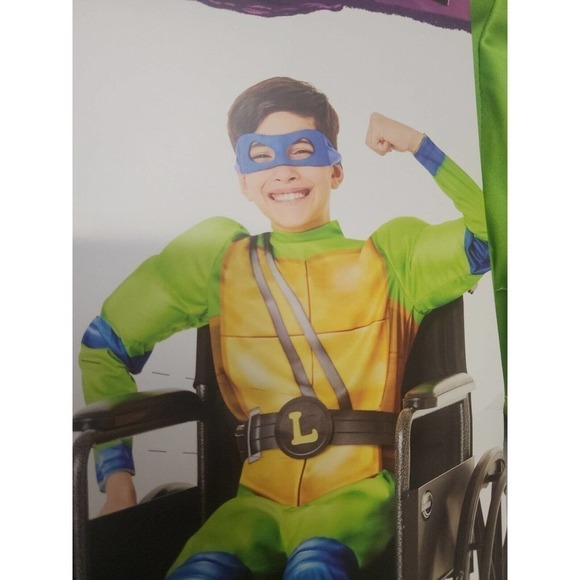Wheelchair Ninja Turtle Costume New 4/6 Adaptive Design One Size Light Up Belt - Picture 6 of 11